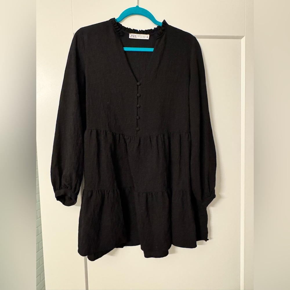 Zara tiered ruffle mini dress